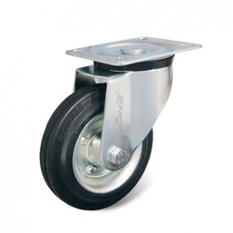  Swivel 160mm Solid rubber Castor Wheel 341WBR160P63